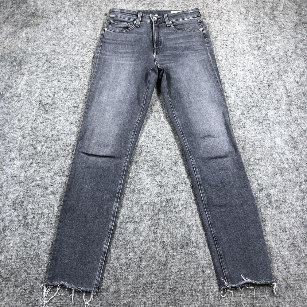 Rag & Bone Nina Jeans Womens 25 Charcoal High Rise Ankle Skinny Stretch Denim
